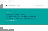 Bridging the Elite- Grassroots Divide Among Anticorruption ... · Introduction 3 The Elite-Grassroots Divide 4 Negative Impacts of the Divide 6 Two Solutions 10 Recommendations for