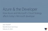 How Azure and Microsoft's Cloud Strategy affects today’s Microsoft developer …files.meetup.com/8771812/Azure and the Developer 2015-02... · 2015-02-26 · 1. Be open to other