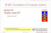 Bryant and O [Hallaron, Computer Systems: A Programmer ...ece600/lectures/lecture14.pdf10/16/2017 18-600 Lecture #14 1 18-600 Foundations of Computer Systems Required Reading Assignment: