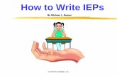 How to Write IEPs - dsawm.org€¦ · future. 4. The IEP has student in special education learn with peers without disabilities as much as possible. 5. The IEP Team makes sure IEP