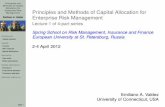 Principles and Methods of Capital Allocation for ...Methods of Capital Allocation for Enterprise Risk Management Emiliano A. Valdez Introduction Capital allocation Capital ... Spring