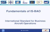 Fundamentals of IS-BAO · 8.0 Aircraft Equipment Requirements Icing Protection & Wx Detection ELT / GPWS / ACAS II Transponder & Altitude Reporting FDR and CVR . General Communication