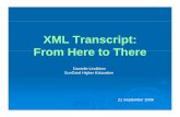 XML Transcripts From Here to There.ppt...Introduction XML Transcript came into being throughXML Transcript came into being through collaboration of the SunGard Higher Education Solutions