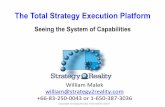 The Total Strategy Execution Platform · Co-author of Executing Your Strategy and the Strategic Execution Framework B.S. Mechanical Engineering, SCPM, PMP and MBA +66-83-250-0043;