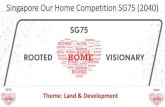 Singapore Our Home Competition SG75 (2040)The Singapore Story · Singapore Our Home Competition SG75 (2040) Theme for 2019 Sustainability: Land & Development –The 200 years story