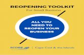 Reopening ToolKit 5 13 20...Fully Engaged What will be important to your customers as you reopen? Do they have fears? Will they be reluctant to engage with your business? List all