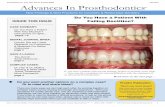 INSIDE THIS ISSUE€¦ · replacing dental restorations whether they are complete or partial dentures, dental implants, crowns, or bridges. Marie’s treatment plan included: •