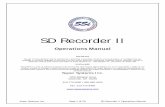 SD Recorder II - Super Systems...Super Systems Inc. Page 7 of 50 SD Recorder II Operations Manual Save Chart – Saves the chart definition file. On the toolbar, there are “Save”
