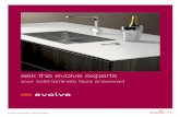 ask the evolve experts - static.wilsonart.com · ask the evolve experts your solid laminate faq’s answered smart surfaces | clever ideas A WILSONART COMPANY evolve. overview Bushboard’s