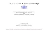 Assam University · Assam University Silchar (© Assam University, This policy Document is subject to modification from time to time as per the GOI ... it is sometimes necessary to