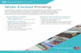 Wide-Format Printing...• Motivational and inspirational posters • Corporate office wall signage • Outdoor sales signage • Directional and ingress/egress signage • Bus, train