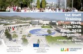 1st Staff Training Week 23th-27th April, 2018 Erasmus+ · 1st Staff Training . Week 23th-27th . April, 2018 Erasmus+. Castellón de la Plana, Spain. Contact us at . International