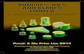 PUNCHES, DIES AND BLADES LIMITED · PAGE 1 - Mubea, Sunrise and Baileigh machines 2 - Edwards “Jaws” Selfer / Alfra / Imac and Pels machines 3 - Geka machines 4 - Peddinghaus