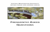 FREQUENTLY ASKED - cwu.edu · MyCWU Travel and Expense Center – Frequently Asked Questions . 2016 | Central Washington University Page 2 of 13. REVISION MANAGEMENT PROCESS REVISION