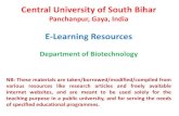 Central University of South Bihar€¦ · Dr. Jawaid Ahsan Assistant Professor Department of Biotechnology Central University of South Bihar (CUSB) Course Code: MSBTN2004C04 Course