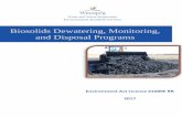 Biosolids Dewatering, Monitoring, and Disposal Programs · 2018-02-02 · 2016. As outlined in the BMP, the City is exploring options for beneficial uses of biosolids including composting,