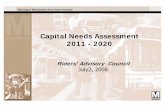 Capital Needs Assessment 2011 - 2020 · 2016-02-12 · Capital Improvement Plan Update III. Capital Needs Assessment • State of Good Repair Needs • Enhancement Needs • Capacity