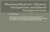 Amy Buxton Provider Services Manager, Medicaid Lindsey … OT ST Hab-Reh… · These services may be covered under other programs such as the Developmental Disabilities Supports or
