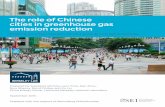 The role of Chinese cities in greenhouse gas emission ... · connections, Renewable Portfolio Standards, a government wind concession program, and government financial support for