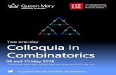 Two one-day Colloquia in Combinatorics · 2020-06-18 · Poster Presentation As part of the Colloquia in Combinatorics 2018, there is a poster session, allowing PhD students in Discrete