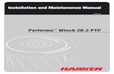 Performa Winch 20.2 PTP - harken.com · Performa™ Winch 20.2 PTP 10 Installation and Maintenance Manual 7. Slide off gear n°3 9. Unscrew the screw n°10 and remove the washer n°9