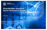 Shareholder Services Quick Reference Guide · Registered company number 52624. In Hong Kong, RBC Investor Services Bank S.A. is a res tricted license bank and is authorized to carry