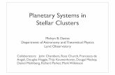 Planetary Systems in Stellar Clustersmelvyn/mbdringbergtalk.pdf · Fraction of stars losing at least one planet due to stellar binary companions ~0.05 In other words: ﬂy-bys and