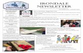Irondale Newsletter...Please mark your 2018 calendars appropriately. Saturday, August 18, 2018 Held at the Gooderham ommunity entre (because the Irondale Centre won’t hold all the