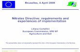 Nitrates Directive: requirements and experiences of implementation · Presentation: Liliana Cortellini Slide: 1 DG ENV/B1 Bruxelles, 4 April 2006 Nitrates Directive: requirements