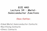 ECE 440 Lecture 34 : Metal- Semiconductor Junctionstransport.ece.illinois.edu/ECE440S10-Lectures/ECE440Lecture34-MS... · Metal Semiconductor V. We have talked about the effects of