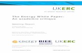 UKERC Title Page – with logos etcukerc.rl.ac.uk/UCAT/PUBLICATIONS/The_Energy_White_Paper... · 2016-06-22 · BIEE This document is a report by the organiser of a technical meeting