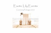Exotic Lily Events · Boho Ghost Ceremony No installation available for Beach Location Includes Ghost Chairs x30 Peacock chair for signing Wicker Signing Table Potted Ornamental ...