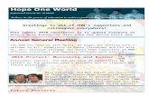 HOPE ONE WORLD NEWSLETTER JULY 2008€¦  · Web viewThis summer 2019 newsletter is to update everyone on what's been happening with Hope One World since the last newsletter and