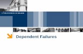 Dependent Failures · 2018-05-18 · Methods for dependent-failure analysis •Explicit methods Involve the identification and treatment of specific root causes of dependent failures