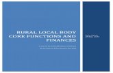 RURAL LOCAL BODY CORE FUNCTIONS AND · DRDA District Rural Development Agency EFC Eleventh Finance Commission ... • Status of devolution of the following basic civic functions water