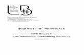 REQUEST FOR PROPOSALS RFP 07-1718 Environmental Consulting … RFB.… · 10-08-2017  · Environmental Consulting Services . Released: August 10, 2017 . 2 . 1. INTRODUCTION . The