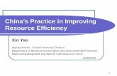 China’s Practice in Improving Resource Efficiency...2016/02/22  · China’s Practice in Improving Resource Efficiency Xin Yao Deputy Director , Circular Economy Division Department
