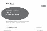 OWNER’S MANUAL Hi-Fi Sound Bar...Please read this manual carefully before operating your set and retain it for future reference. NB5540 (NB5540, S54A1-D) OWNER’S MANUAL Hi-Fi Sound