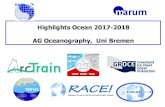 Highlights Ocean 2017-2018 AG Oceanography, Uni Bremen · with the seafloor topography inducing internal waves with tidal frequencies or large scale currents interacting with the