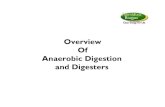 Overview of Anaerobic Digestion and Digesters · Anaerobic Digestion • Byproducts: (raw substrates will affect) – Digester gas- methane can be as high as 70% more commonly 60%;