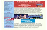 RUTHERFORD TECHNOLOGY HIGH SCHOOL NEWSLETTER€¦ · YEAR 10 SUBJECT INTERVIEWS Thank you to the large number of parents that either attended and or emailed/phoned about the interviews.