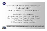 Clear Sky Surface Albedo - Clouds and the Earth's …...Clear Sky Albedo History (SALB-History) Gives minimum α bb (µ ο, ,θ,φ) on 10’ grid. *FLUTS – Lookup table developed