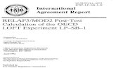 NUREG/IA-0074, 'RELAP5/MOD2 Post-Test Calculation of the … · 2012-11-21 · NUREG/IA-0074-- ICSP-LP-SB-1-RInternational Agreement Report RELAP5/MOD2 Post-Test Calculation of the