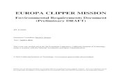 EUROPA CLIPPER MISSIONeuropa.nasa.gov/system/internal_resources/details/original/165... · EUROPA CLIPPER MISSION . Environmental Requirements Document (Preliminary DRAFT) JPL D-80302.