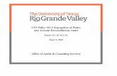 UTRGV UTS 142.1 Segregation of Duties and Account ......Reconciliation Overview. Roles & Responsibilities for Reconciler, Certifier, Dean/Director, Vice President. All information