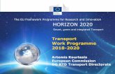 The EU Framework Programme for Research and Innovation ... · Transport Work Programme 2018 Budget 2018: EUR 298.6 mio –EUR 945 mio in 2018-2020 3 calls for proposals and 21 topics