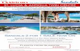 ST. LUCIA & ANTIGUA TWIN CENTRE - USAirtours Holidays · 2019-03-12 · ST. LUCIA & ANTIGUA TWIN CENTRE Terms & Conditions. Offer Based on 2 Adult's Sharing. Price subject to availability