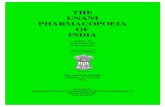 THE UNANI PHARMACOPOEIA OF INDIA - WordPress.com · Unani Pharmacopoeia of India, Part-II, Vol. III, would be official. If considered necessary these standards can be amended and