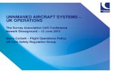 UNNMANED AIRCRAFT SYSTEMS UK OPERATIONS Corbett CAA Presentation.pdf · ‘Pilot in Command’ Responsibilities Piloting ‘function’ same for manned and unmanned – both ‘move’
