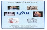 Engineering in Medicine and Biology Society A,,'ards 2002 · cardiac alNation map~ng systems, alx1 systems of mcAti{ie electrodes. Engineering in Medicine and Biolog)' Society Awards